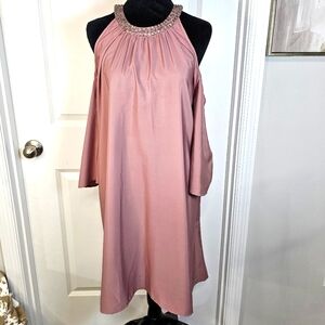 Live 4 truth Dusty Rose Dress with Rhinestone collar. 2xl